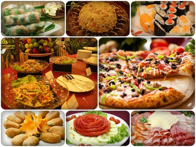 Một số món khai vị Một số món khai vị trong thực đơn