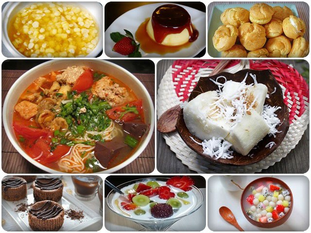 Các món tráng miệng tại Hương Sen Các món tráng miệng tại Hương Sen